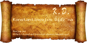Konstantinovics Diána névjegykártya