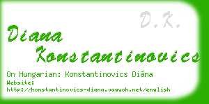 diana konstantinovics business card